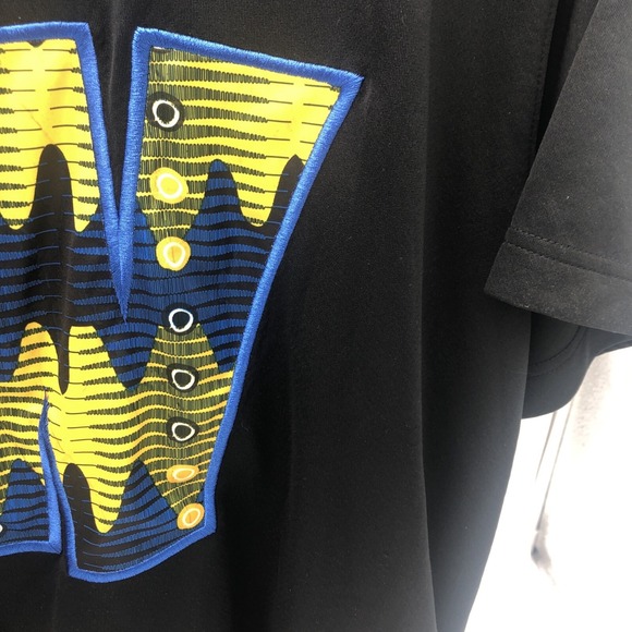 Golden State Warriors Two Hype Shirt NBALAB NBA Size Large Mens Black Embroidery - Picture 5 of 16